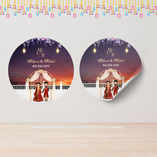 Scenic Stage Wedding Sticker