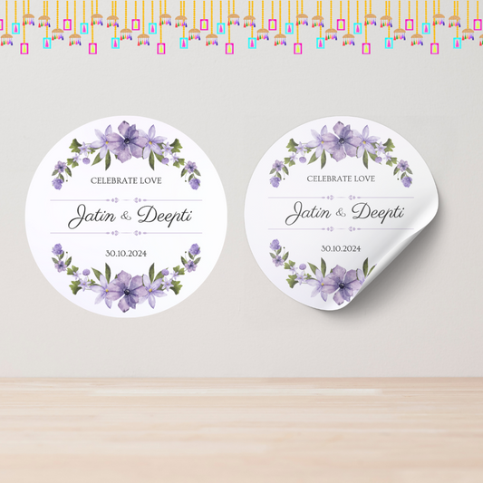 Blooming Love Flower-Wedding Sticker
