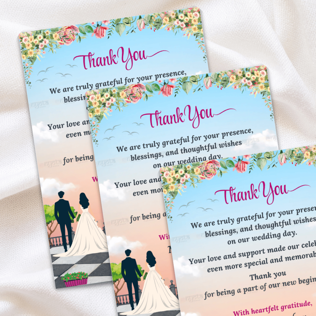 Elegant Royal Blue Thank You Card