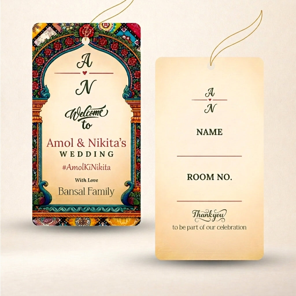 Royal Mandap theme customised Luggage Tag