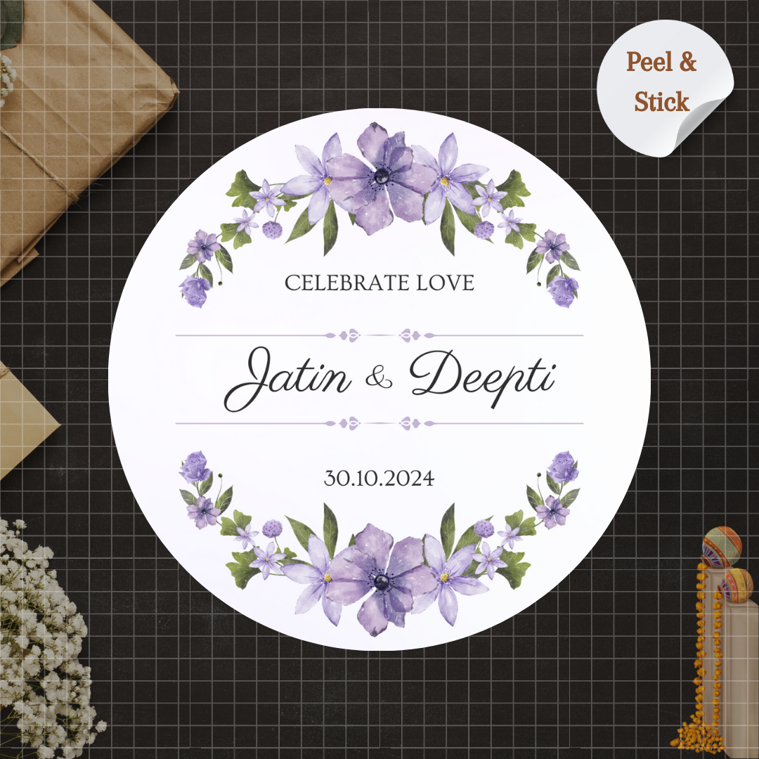 Blooming Love Flower-Wedding Sticker