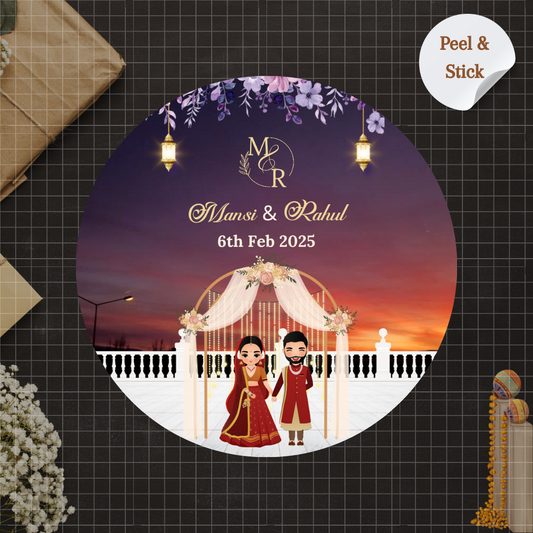 Scenic Stage Wedding Sticker