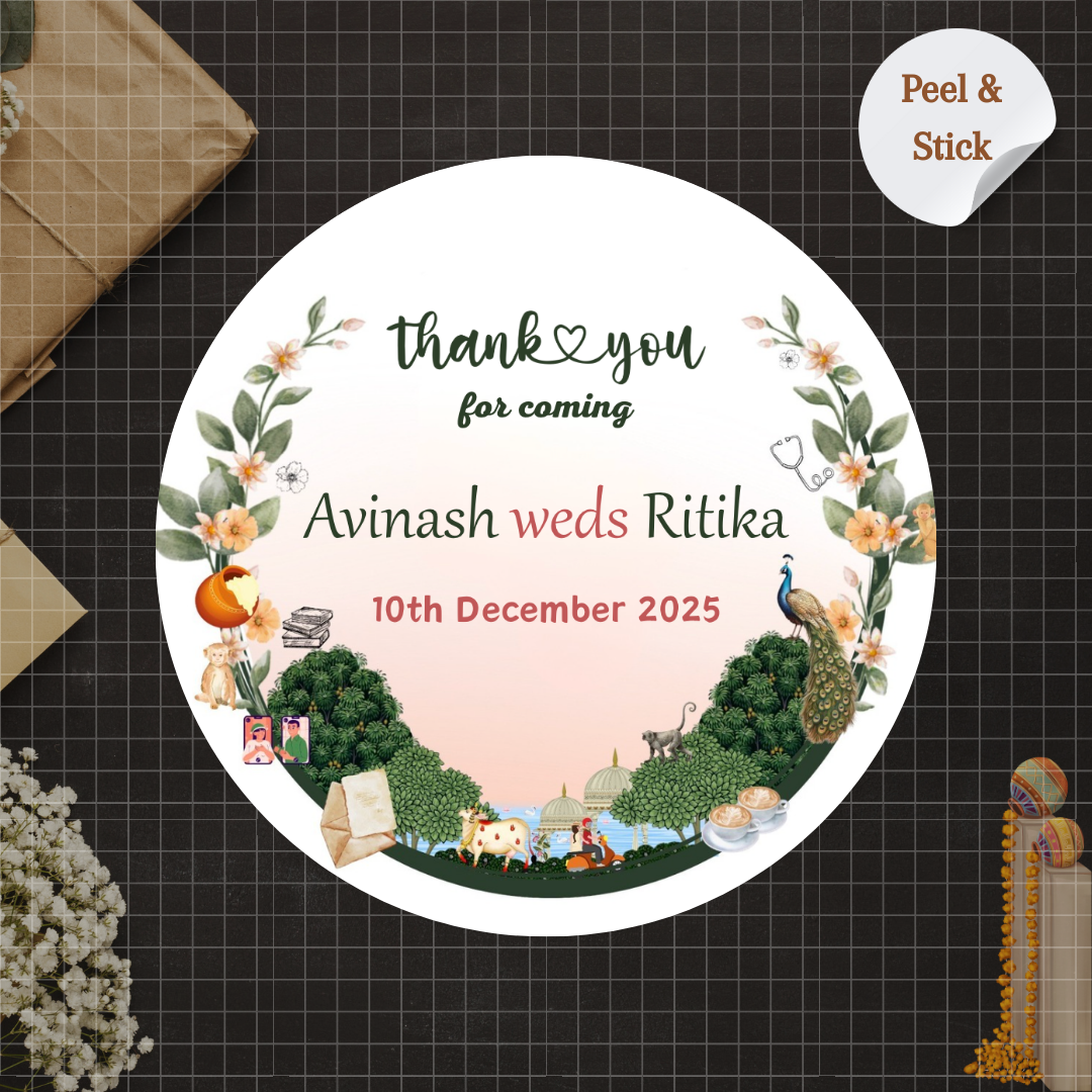 Ethnic Wedding Sticker