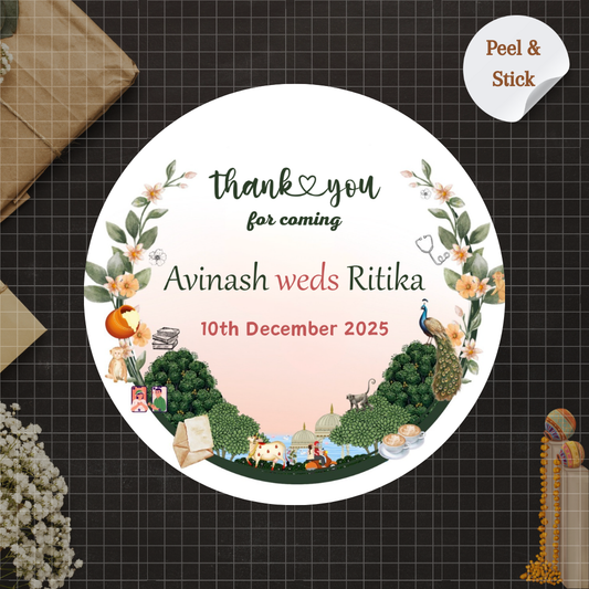 Ethnic Wedding Sticker