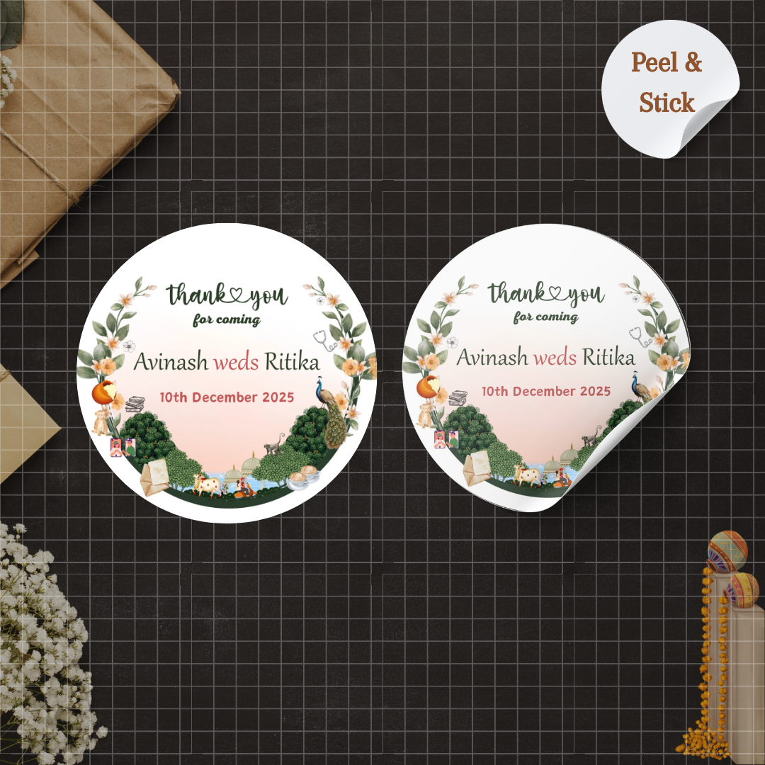Ethnic Wedding Sticker