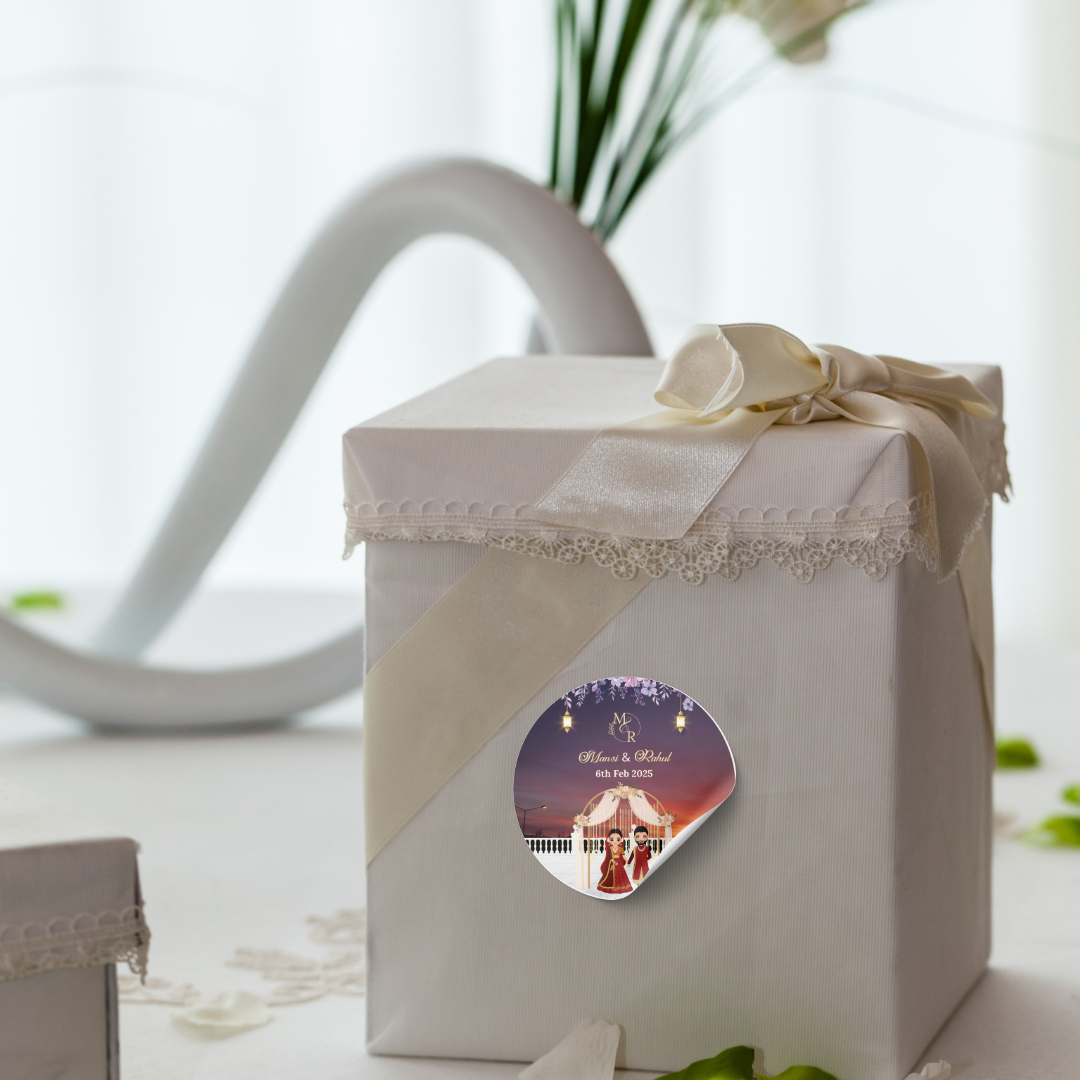 Scenic Stage Wedding Sticker