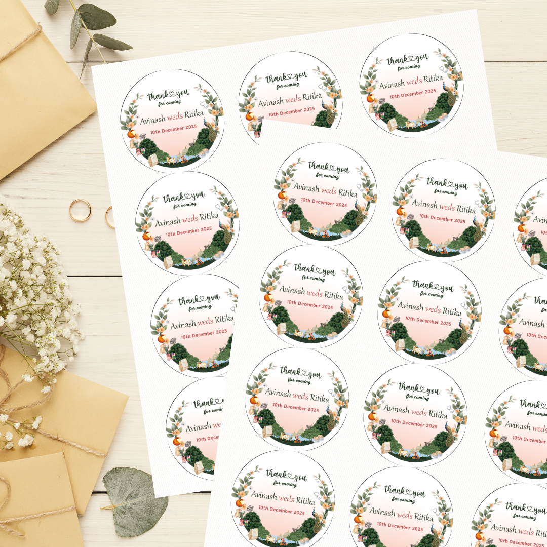 Ethnic Wedding Sticker
