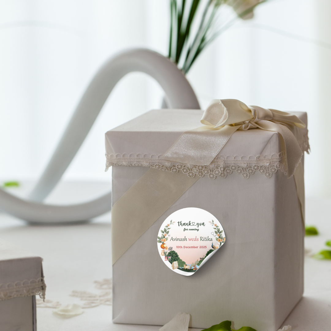 Ethnic Wedding Sticker