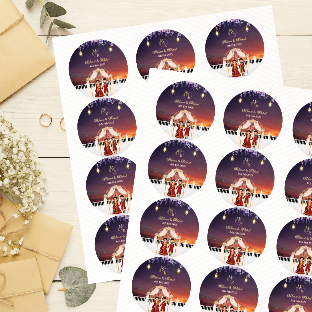 Scenic Stage Wedding Sticker