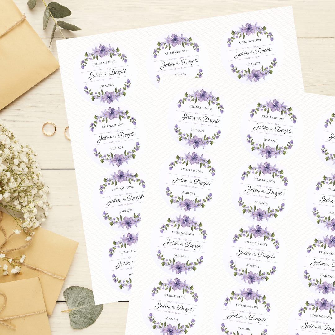 Blooming Love Flower-Wedding Sticker